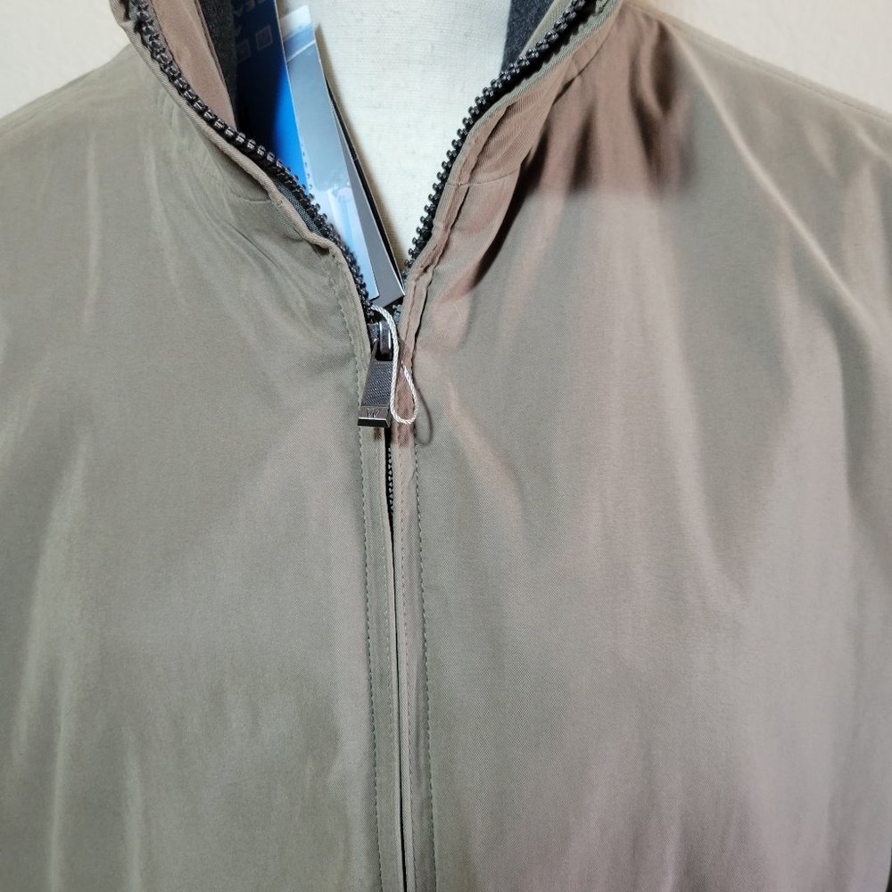 Weatherproof Mens Jacket XL Brown Beige Tan Microfiber Coat Water Repellent Zip - Picture 3 of 9